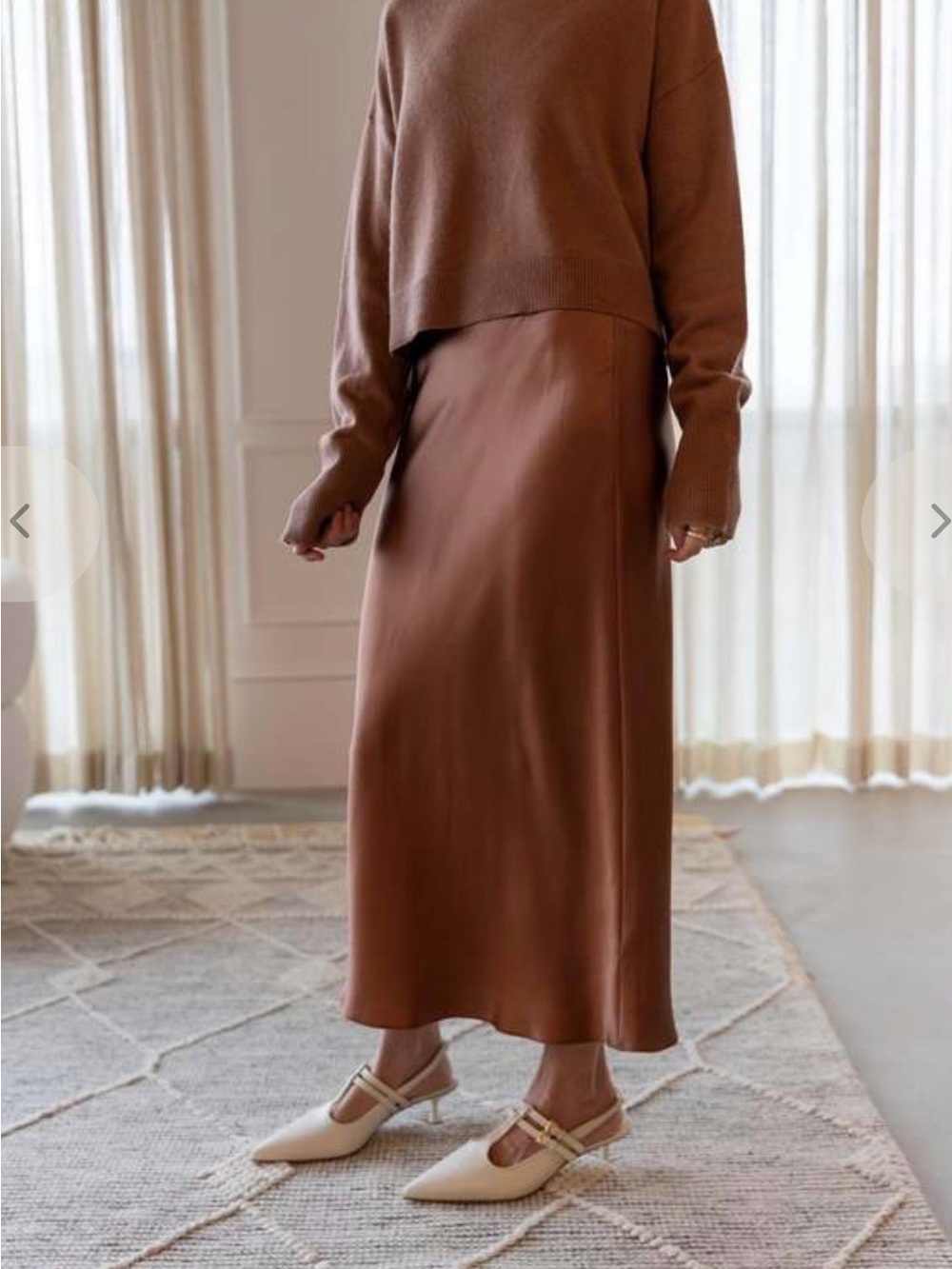 Sablyn Miranda Dusty Rose 100% Silk Midi Bias Cut Skirt